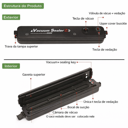 ⚡ Máquina de selagem a vácuo automática Frescura